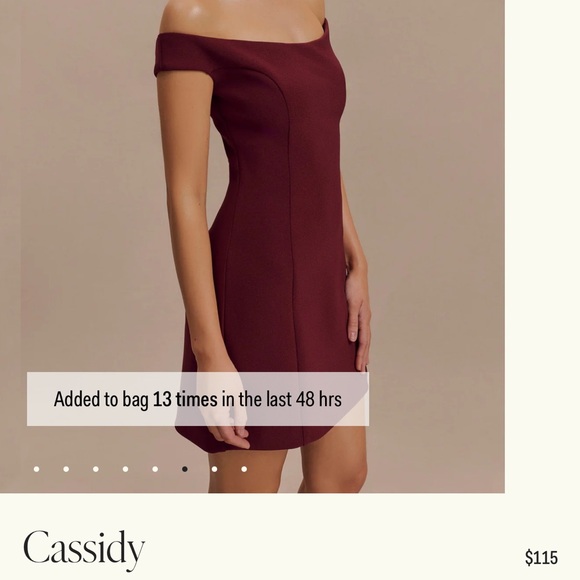 Crepe off shoulder mini dress - Picture 2 of 5